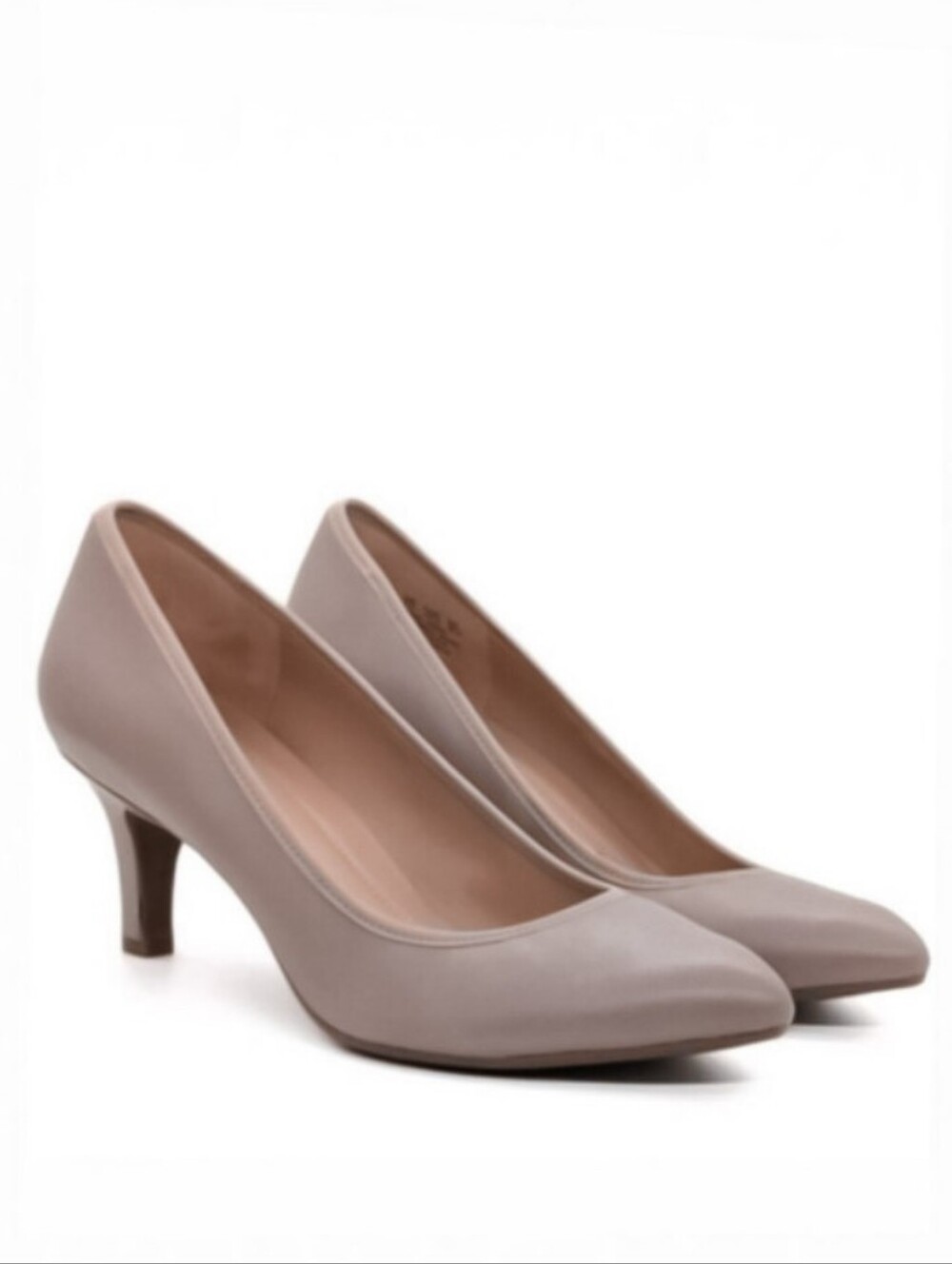 New Women's Leather Naturalizer Taupe Brulee Oden Low Heel Pump